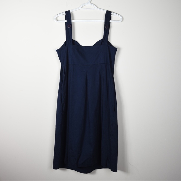 Anthropologie Maeve Navy Blue Sailor Button Dress - Picture 3 of 3